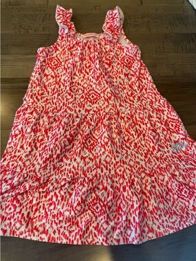 Tommy Bahama Girls Sleeveless Pink & White Tiered Sundress 4T